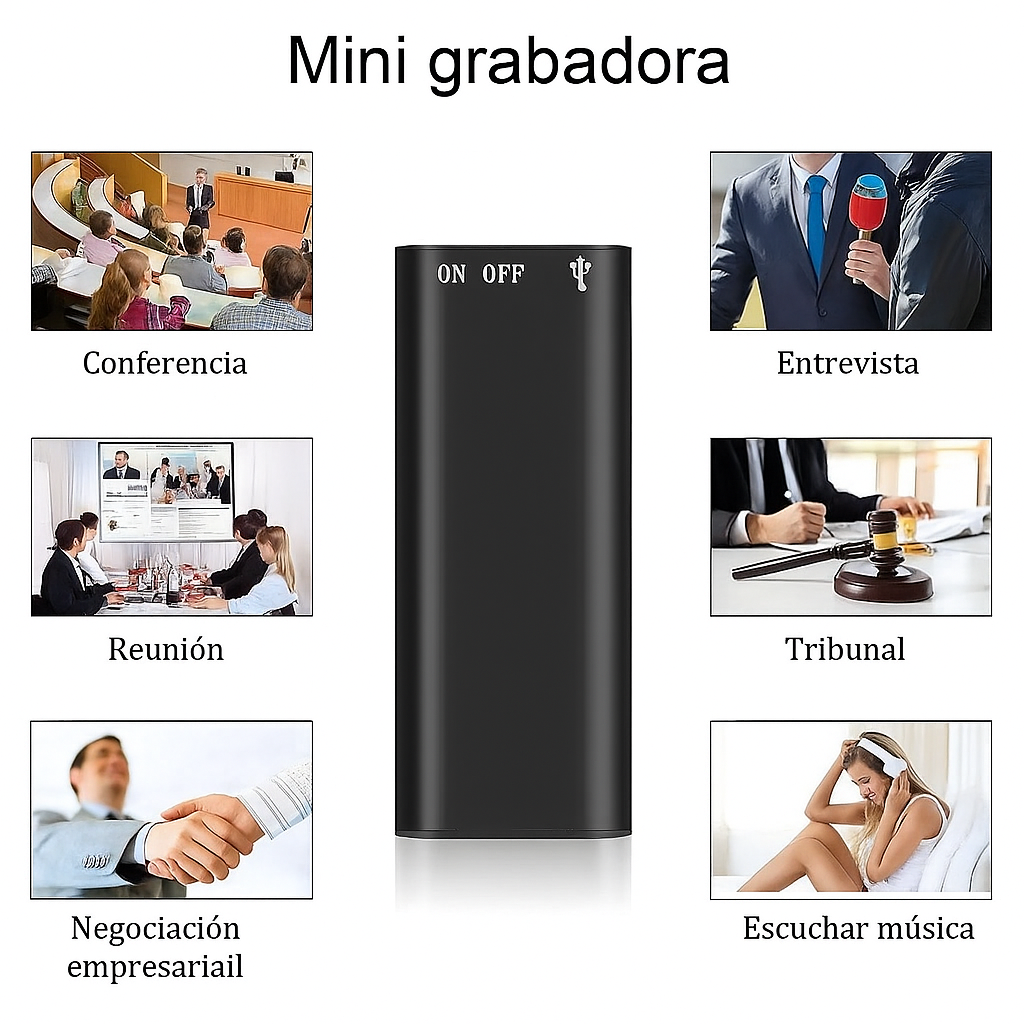 Grabador de Voz Oculto Compacto 16GB