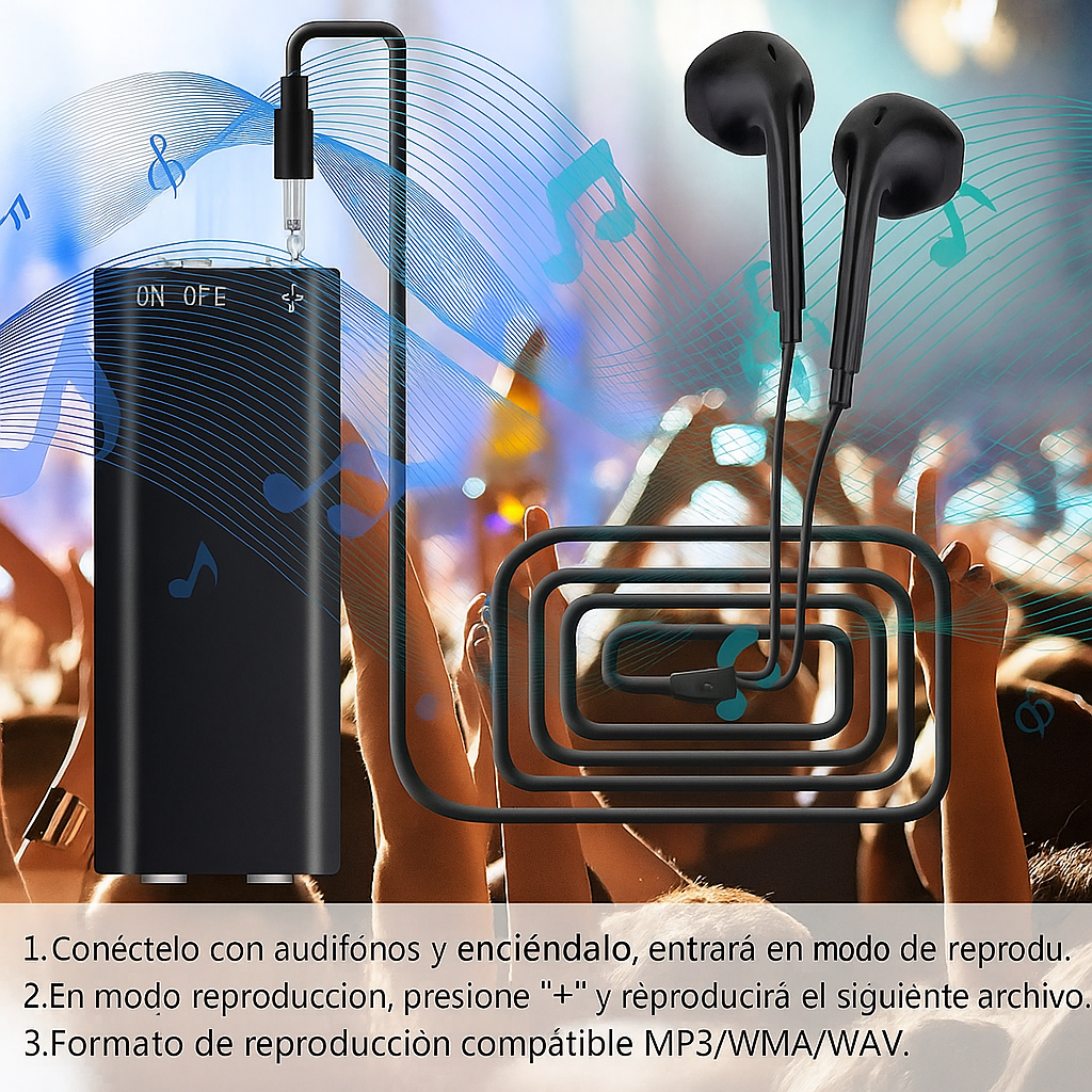 Grabador de Voz Oculto Compacto 16GB