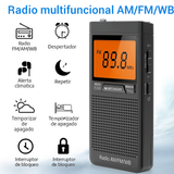 Radio Portátil de Bolsillo AM/FM con Alerta Meteorológica
