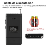 Radio Portátil de Bolsillo AM/FM con Alerta Meteorológica