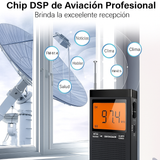 Radio Portátil de Bolsillo AM/FM con Alerta Meteorológica
