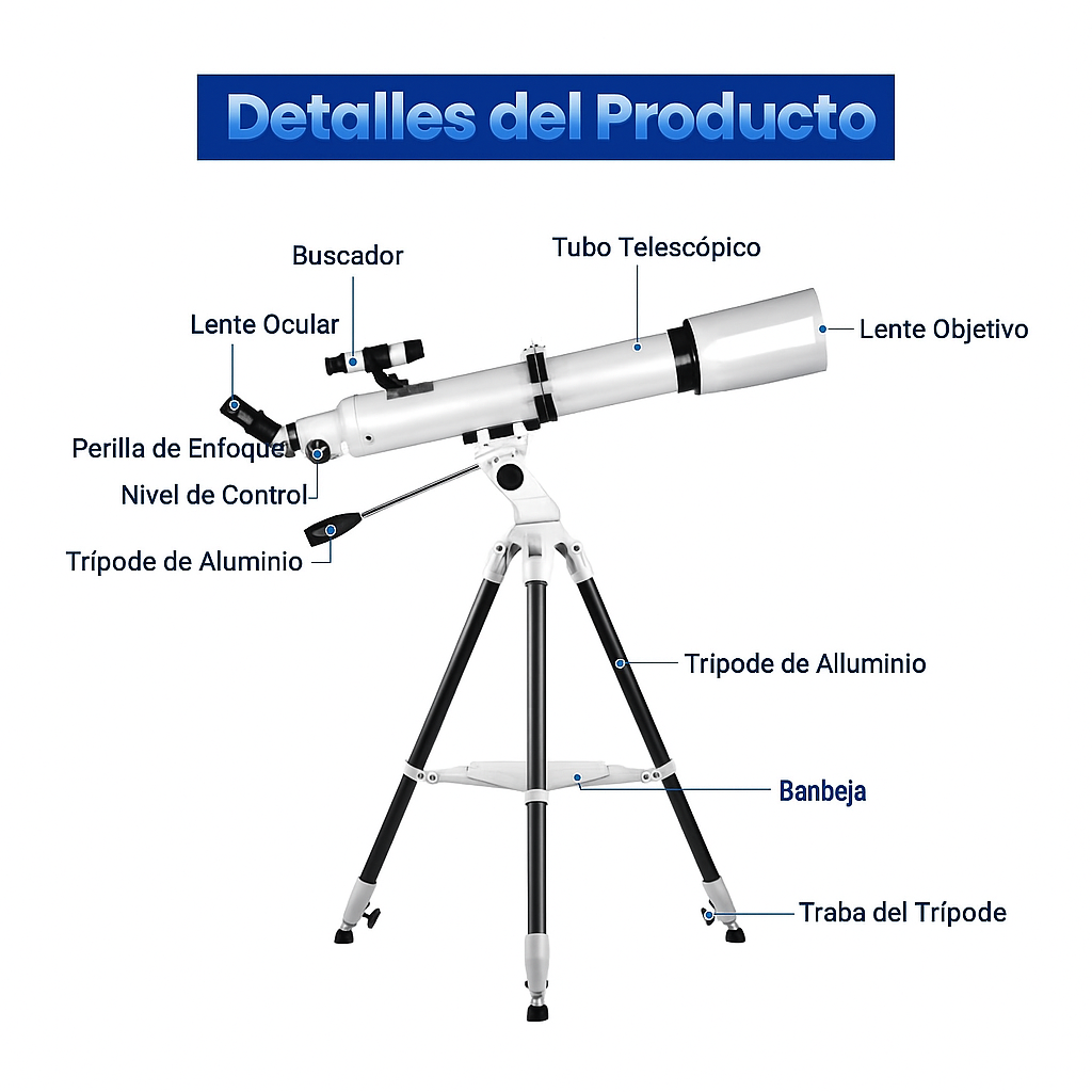 Telescopio Profesional 210X con App de Seguimiento