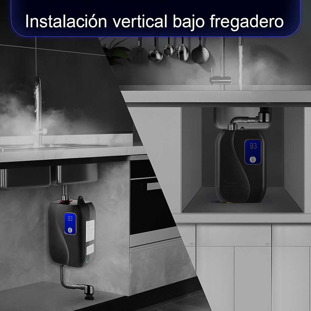 Calentador de Agua Instantáneo Sin Tanque 3000W