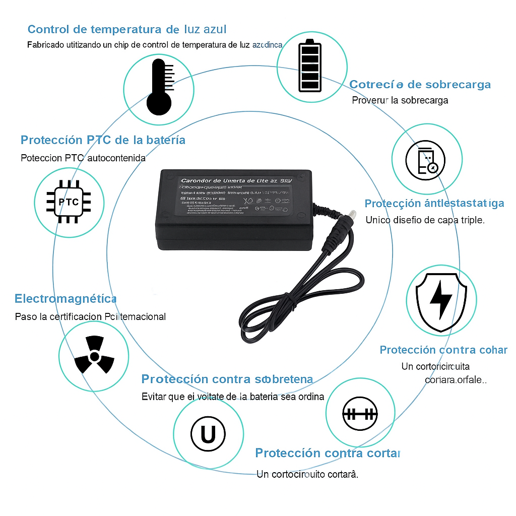 Cargador Universal para Bicicletas Eléctricas 36V