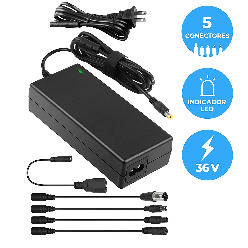 Cargador Universal para Bicicletas Eléctricas 36V