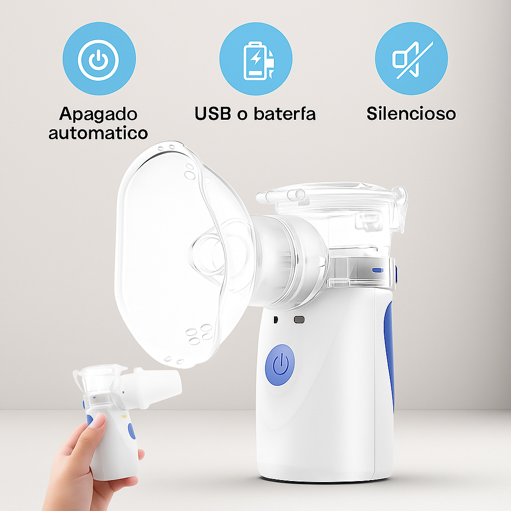 Nebulizador de Malla Portátil para Adultos y Niños