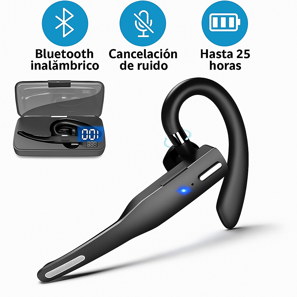 Auricular Bluetooth 5.1 Inalámbrico con Micrófono