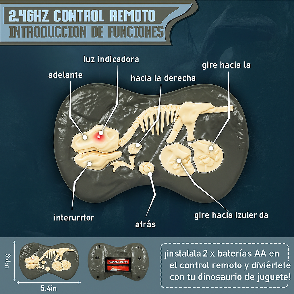 Dinosaurio Velociraptor a Control Remoto Interactivo