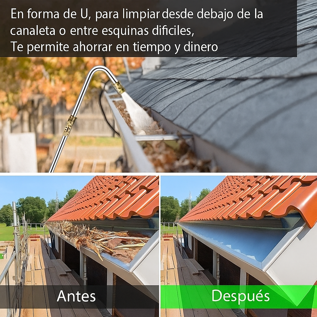 Varas Telescópicas Alta Presión 4000 PSI Limpieza