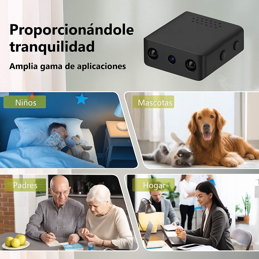 Cámara de Video Micro HD con Audio y Visión Nocturna