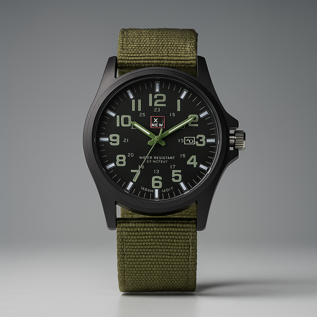 Reloj Militar Analógico Impermeable Estilo Táctico