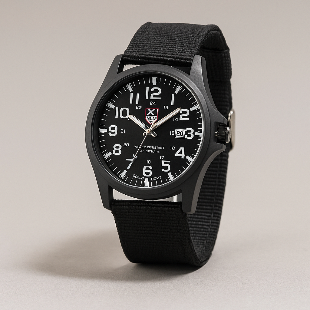 Reloj Militar Analógico Impermeable Estilo Táctico