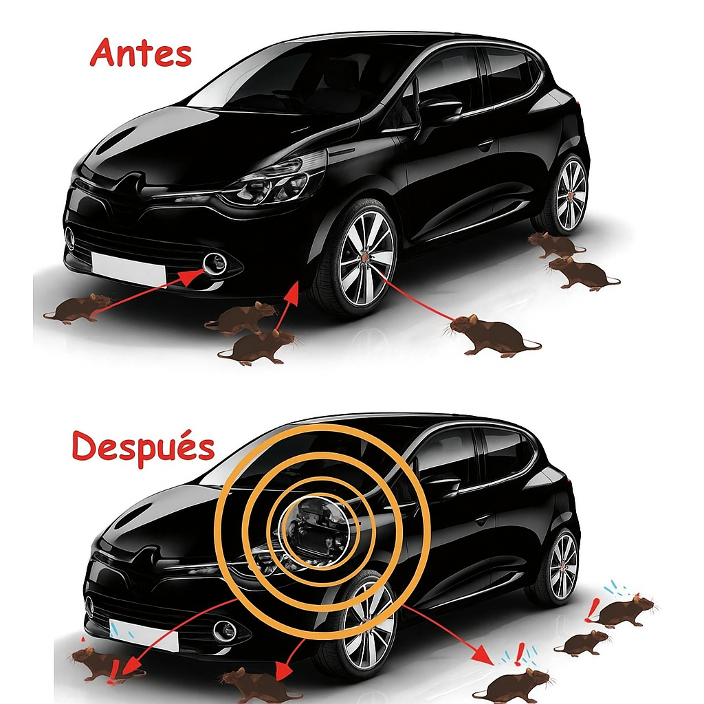 Repelente Ultrasónico de Ratones para Vehículos