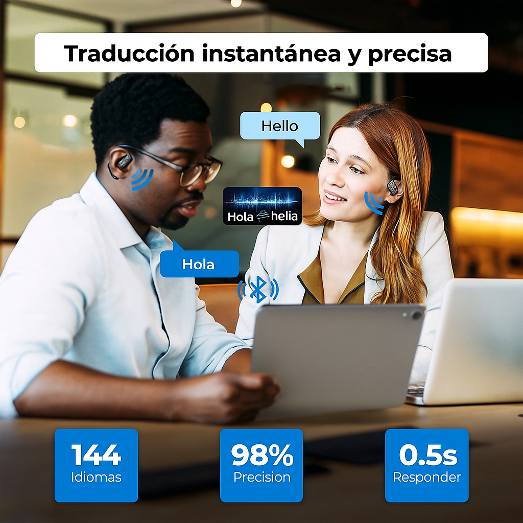 Auriculares de Traducción Inteligente 144 Idiomas