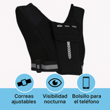 Chaleco Reflectante para Correr con Bolsa Frontal