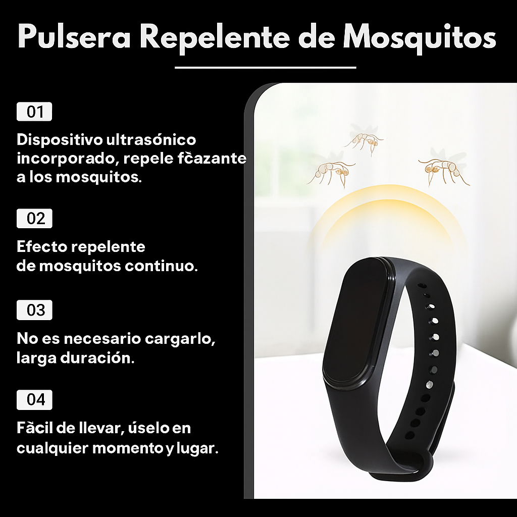 Pulsera Ultrasónica Repelente de Mosquitos