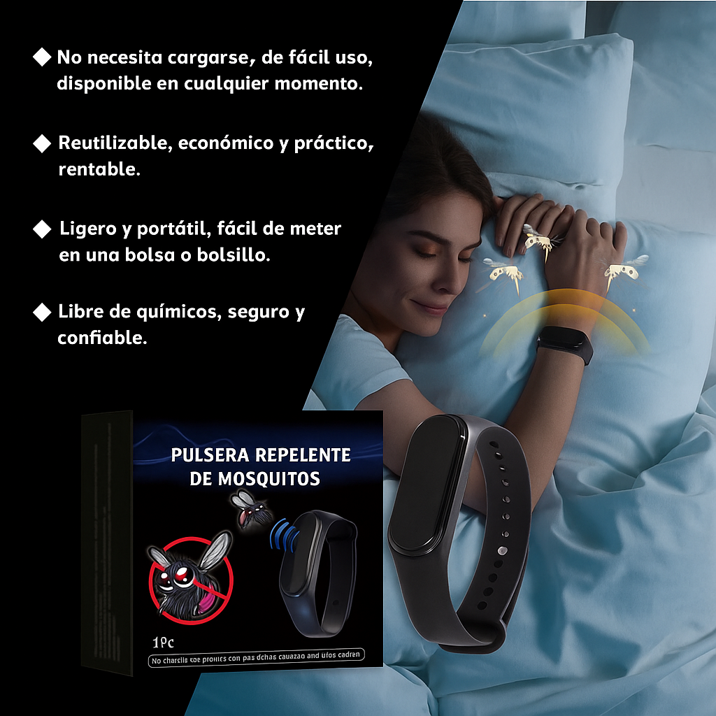 Pulsera Ultrasónica Repelente de Mosquitos