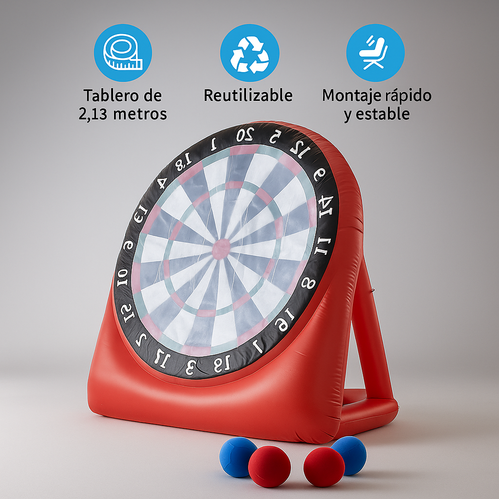 Tablero de Dardos Inflable Gigante 7 Pies