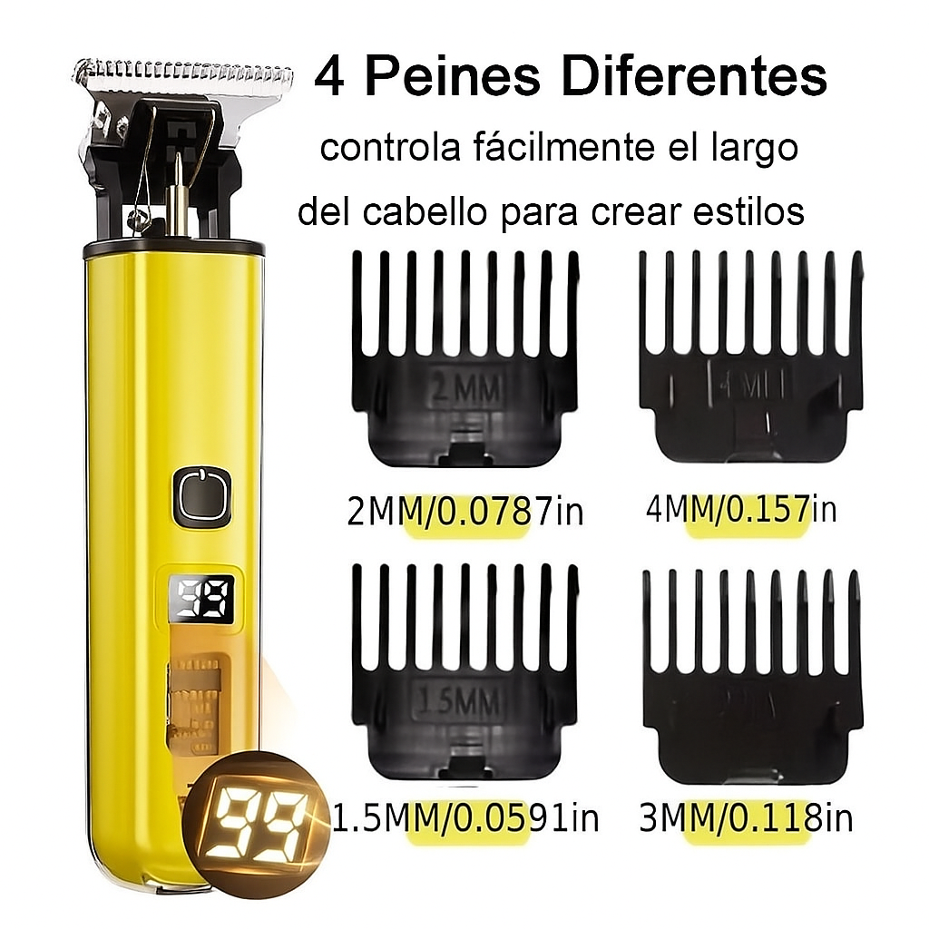 Cortapelos Inalámbrico Profesional con Pantalla LED