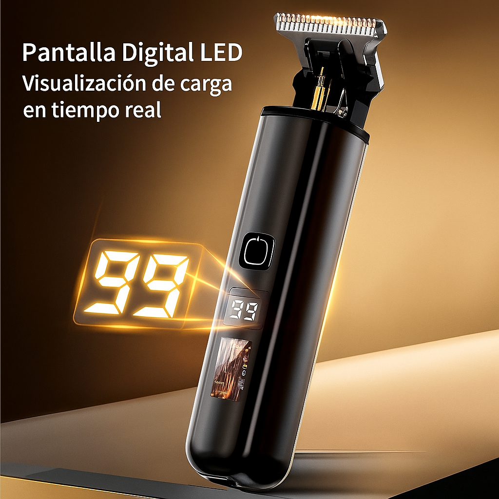 Cortapelos Inalámbrico Profesional con Pantalla LED
