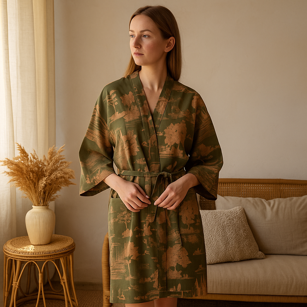 Kimono SilvaLoom – Baño Natural con Estilo Boho