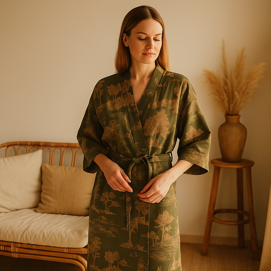 Kimono SilvaLoom – Baño Natural con Estilo Boho