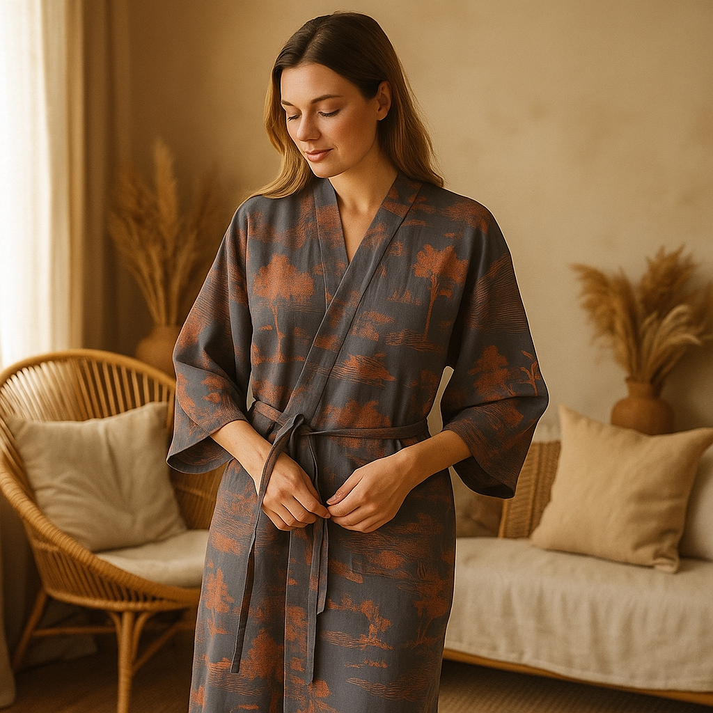 Kimono SilvaLoom – Baño Natural con Estilo Boho