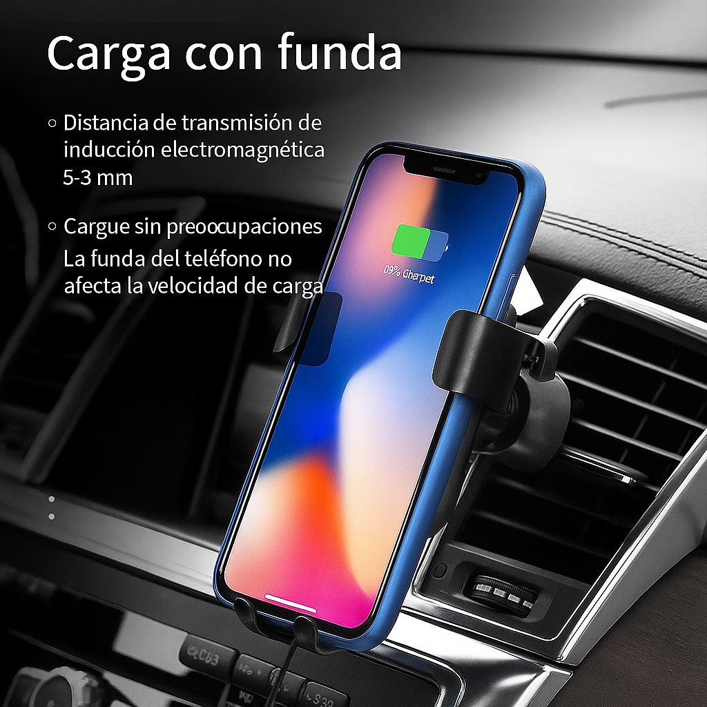 Cargador Inalámbrico Automático para Auto