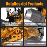 Excavadora Bulldozer Volquete RC 4WD Escala 1:20