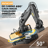 Excavadora Bulldozer Volquete RC 4WD Escala 1:20
