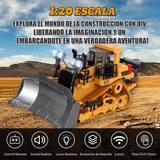 Excavadora Bulldozer Volquete RC 4WD Escala 1:20