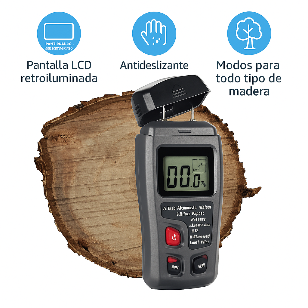 Medidor Digital de Humedad para Madera