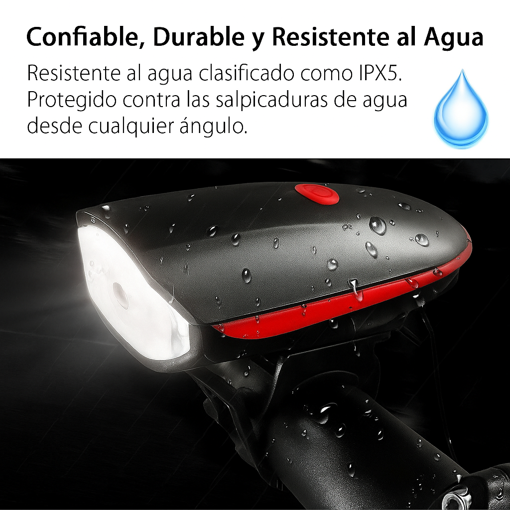 Faro LED para Bicicleta Súper Brillante USB