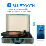 Tocadiscos Vintage Bluetooth 3 Velocidades con Altavoces
