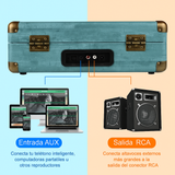 Tocadiscos Vintage Bluetooth 3 Velocidades con Altavoces