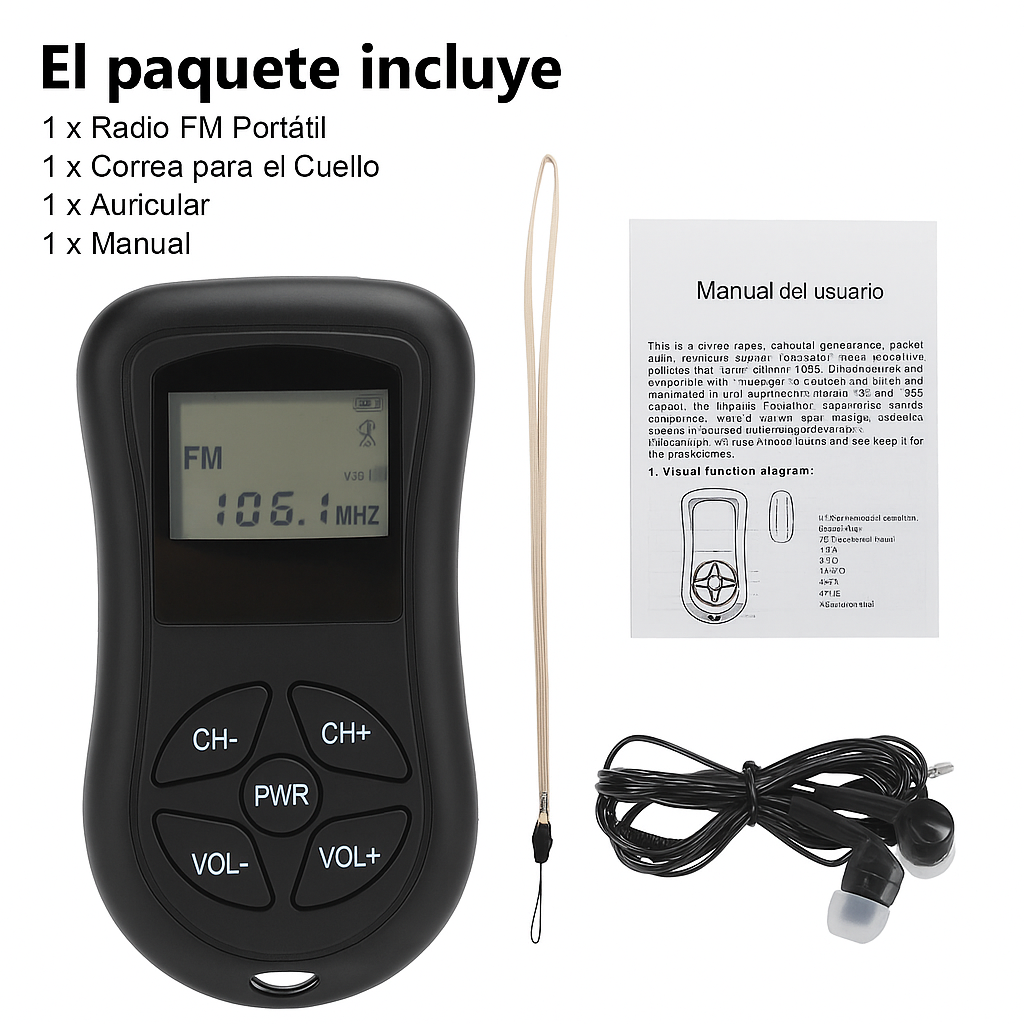 Radio Portátil Mini de Bolsillo AM/FM