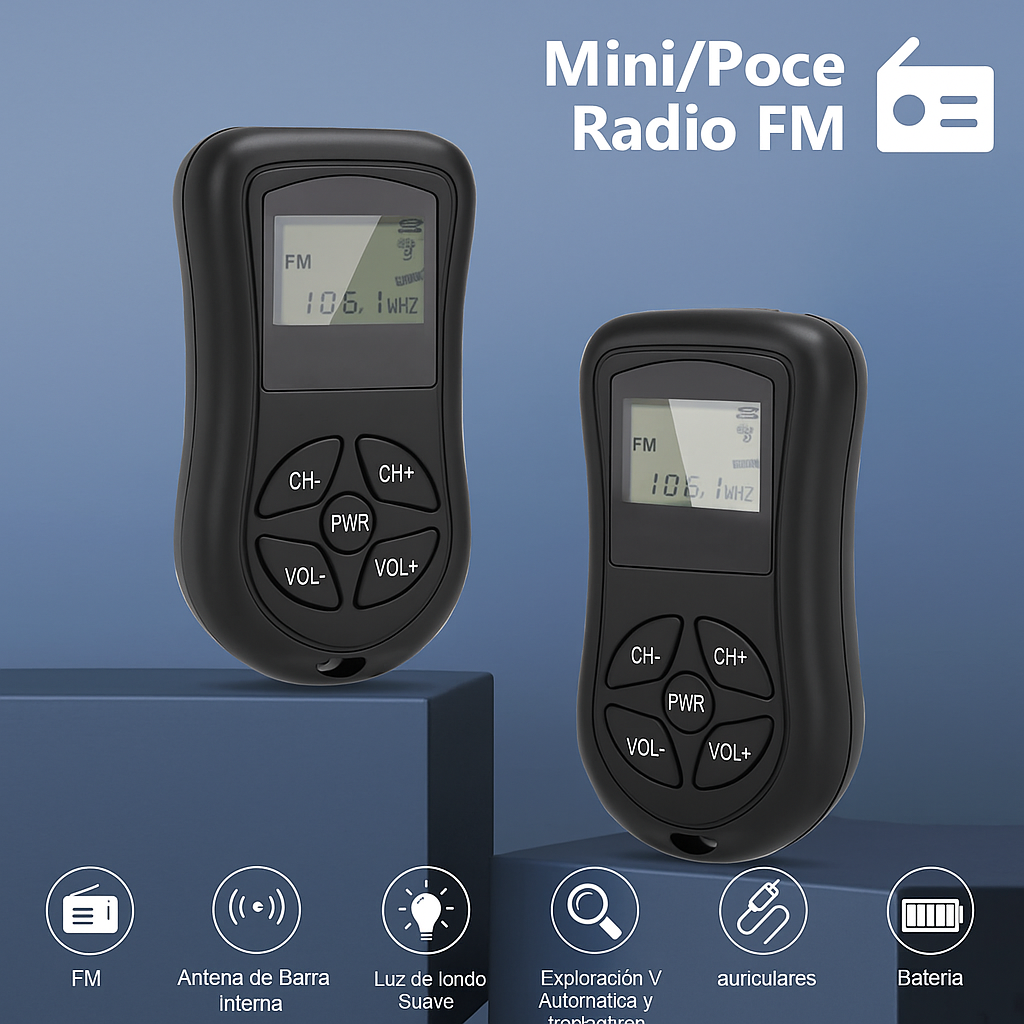 Radio Portátil Mini de Bolsillo AM/FM