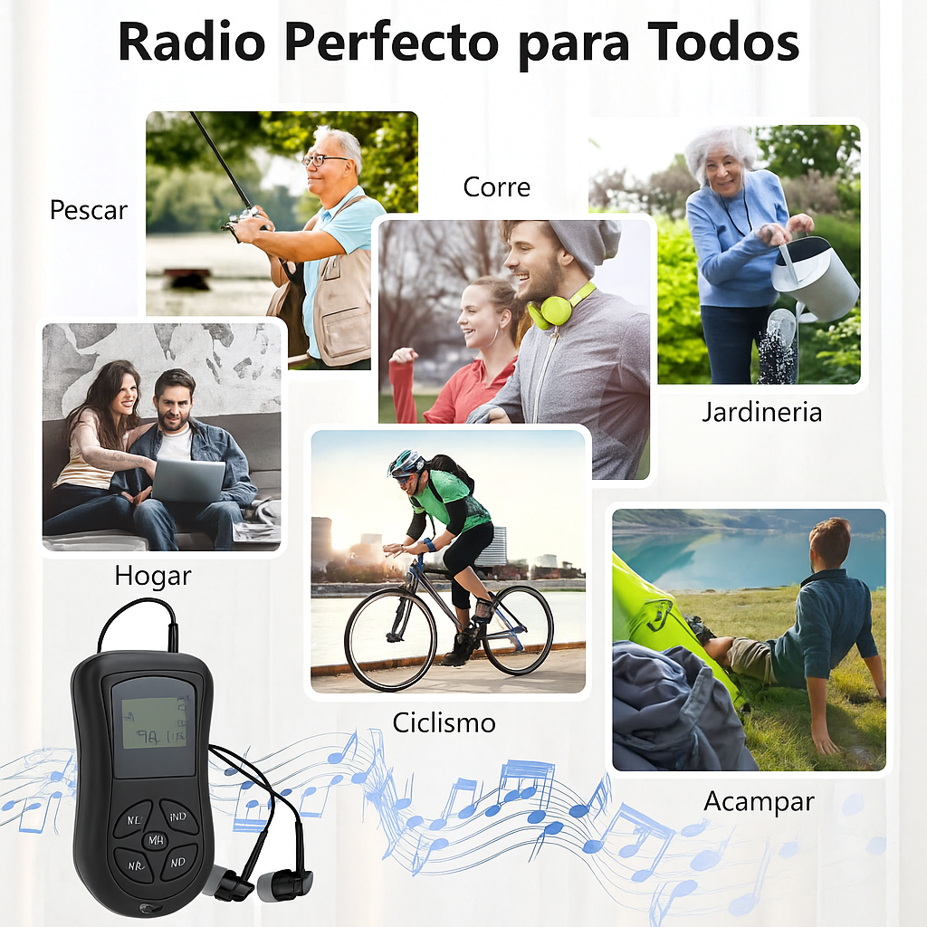 Radio Portátil Mini de Bolsillo AM/FM