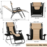 Silla Reclinable de Gravedad Cero para Exterior