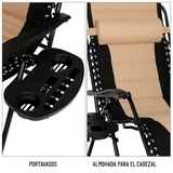 Silla Reclinable de Gravedad Cero para Exterior