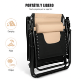 Silla Reclinable de Gravedad Cero para Exterior