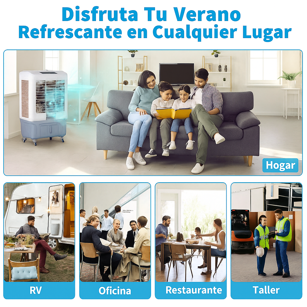 Enfriador de Aire Evaporativo Portátil 10 Galones
