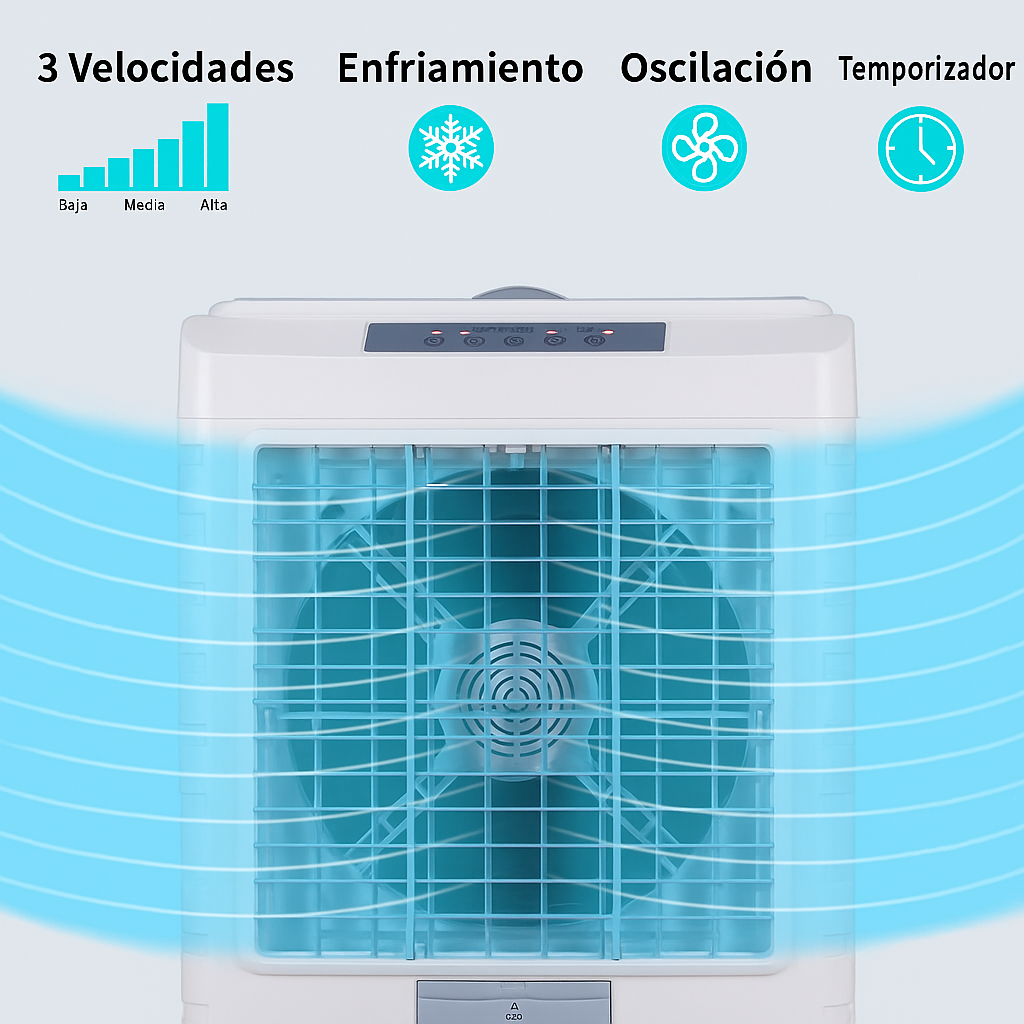Enfriador de Aire Evaporativo Portátil 10 Galones