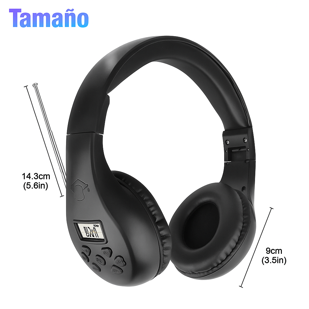 Auriculares Bluetooth con Radio FM y Graves Potenciados