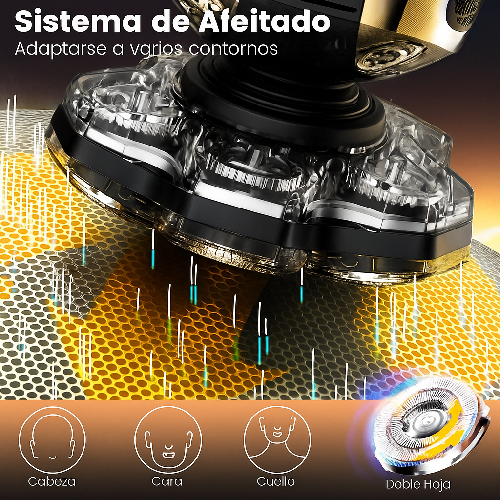 Afeitadora de Cabeza 6D Recargable para Hombres Calvos