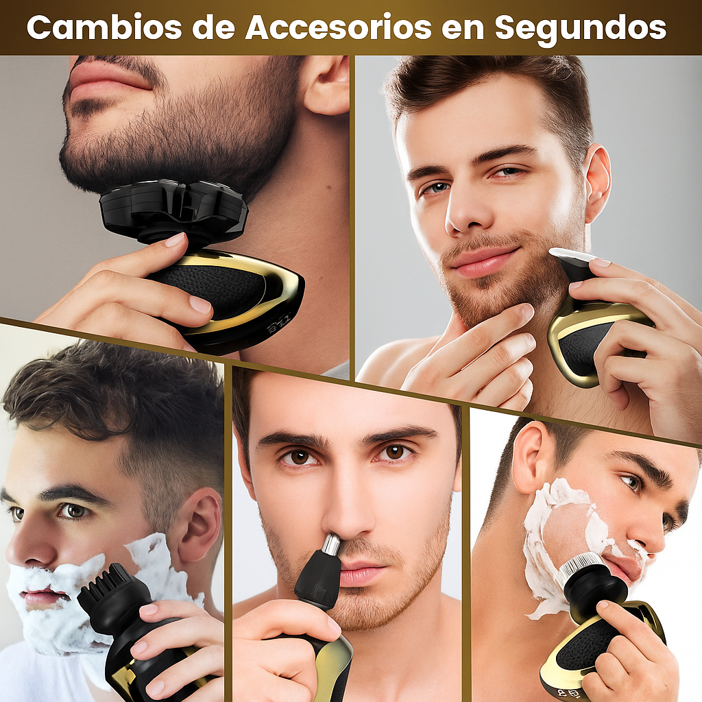 Afeitadora de Cabeza 6D Recargable para Hombres Calvos
