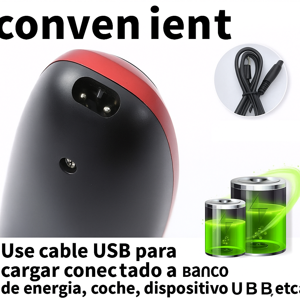 Afeitadora de Lámina 3D Recargable para Cabeza