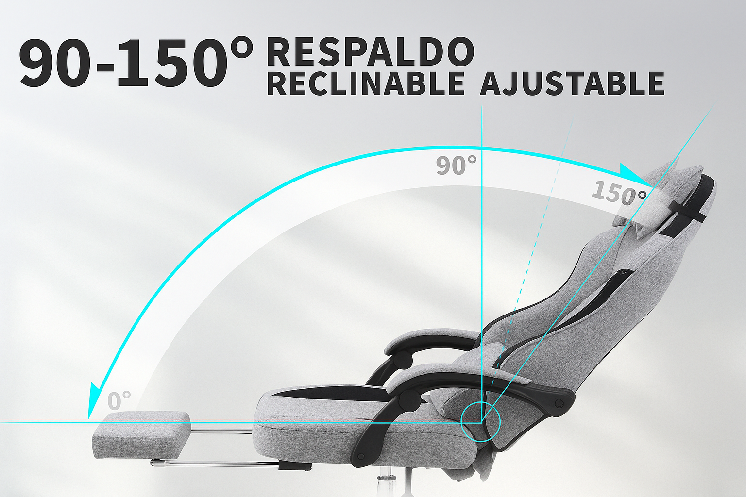 Silla de Juego Ergonómica con Reposapiés Ajustable