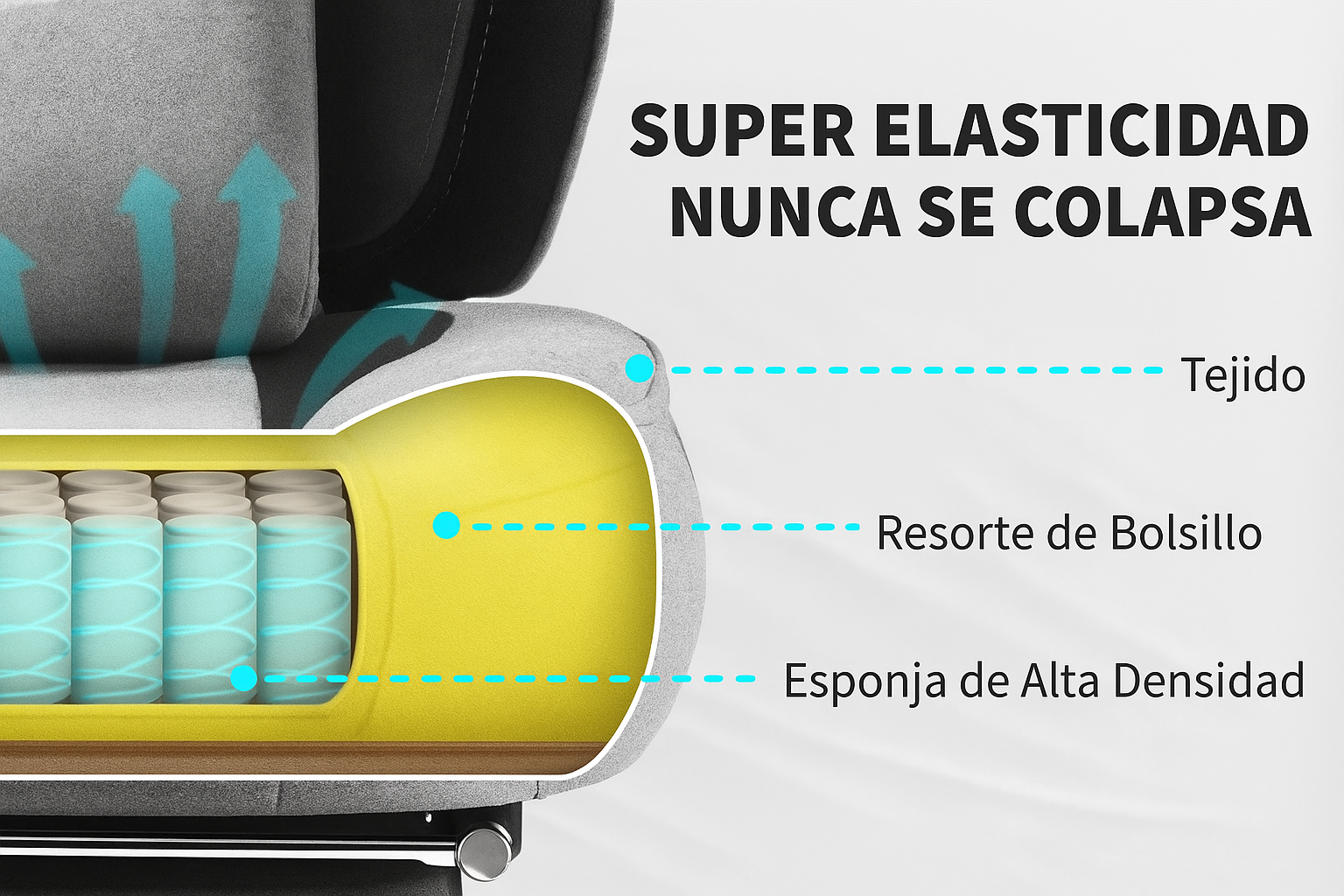 Silla de Juego Ergonómica con Reposapiés Ajustable