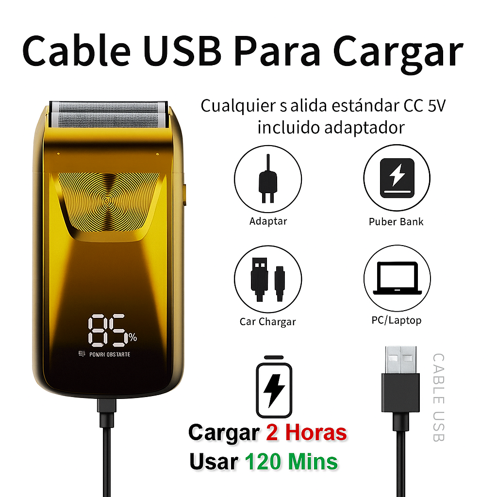 Afeitadora Eléctrica 4D para Cara y Cabeza